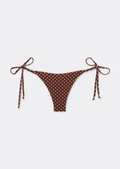 Brasiliana Lacci Costume Polka Dot Brown
