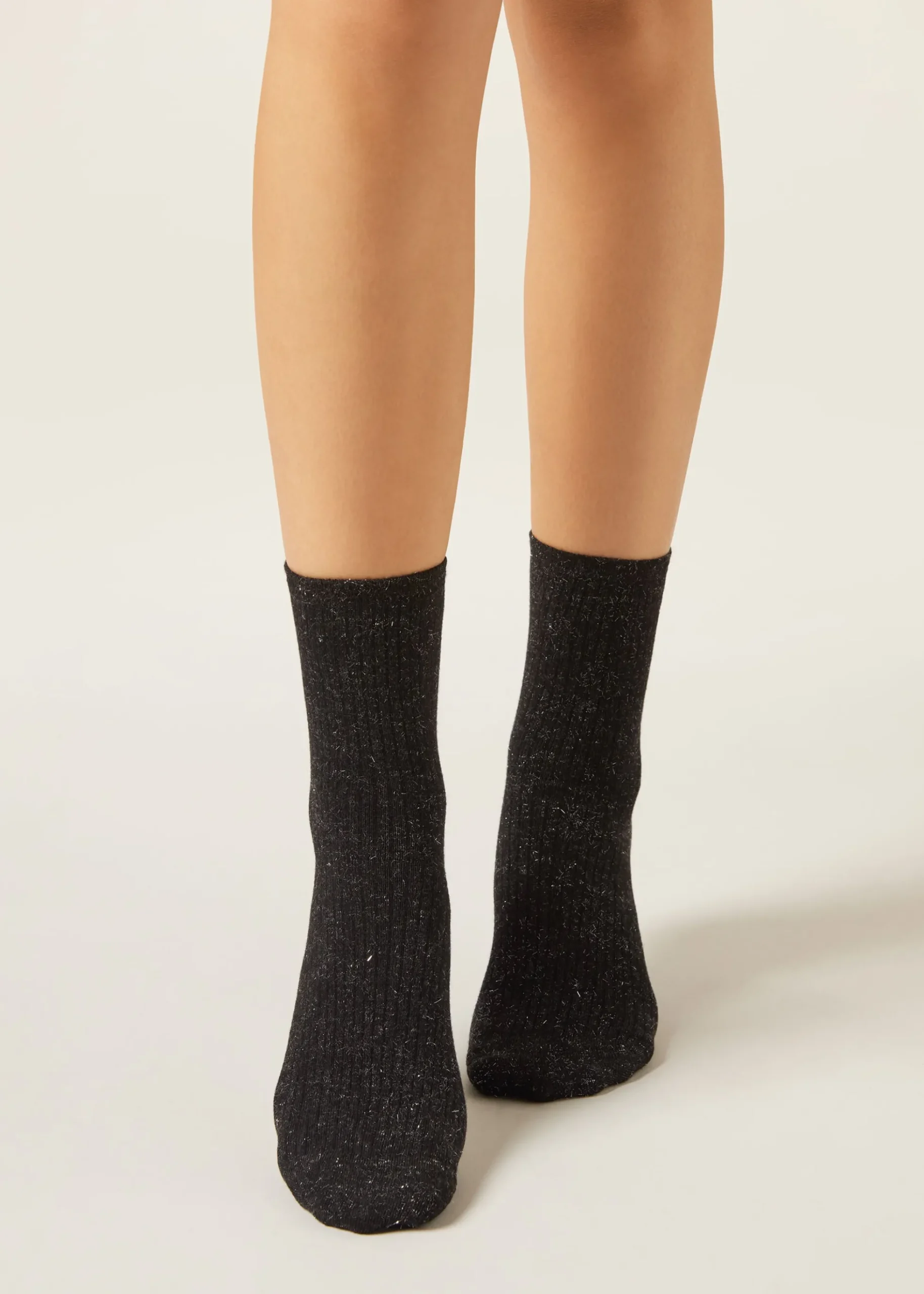 Calze Corte con Cashmere e Glitter