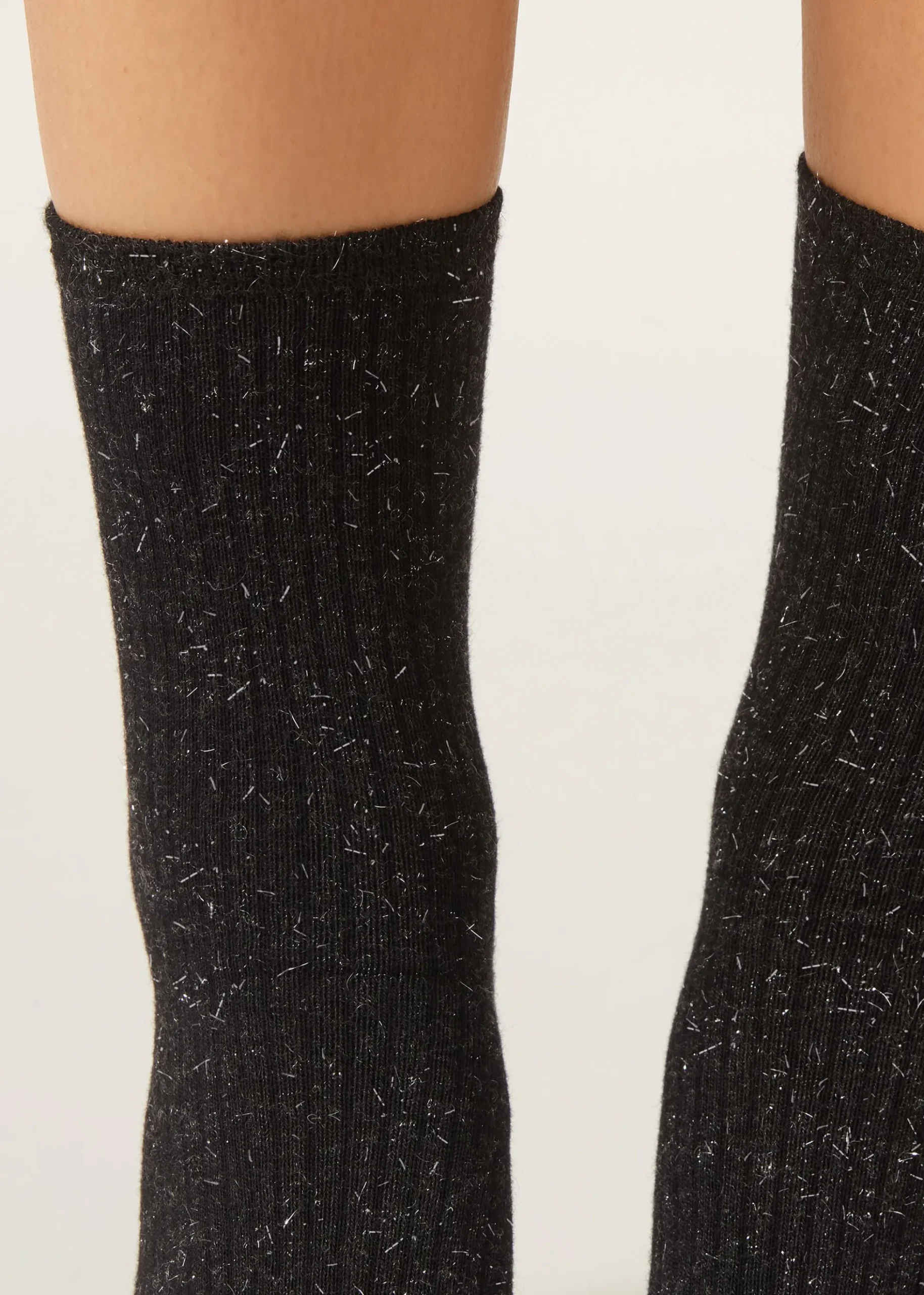 Calze Corte con Cashmere e Glitter