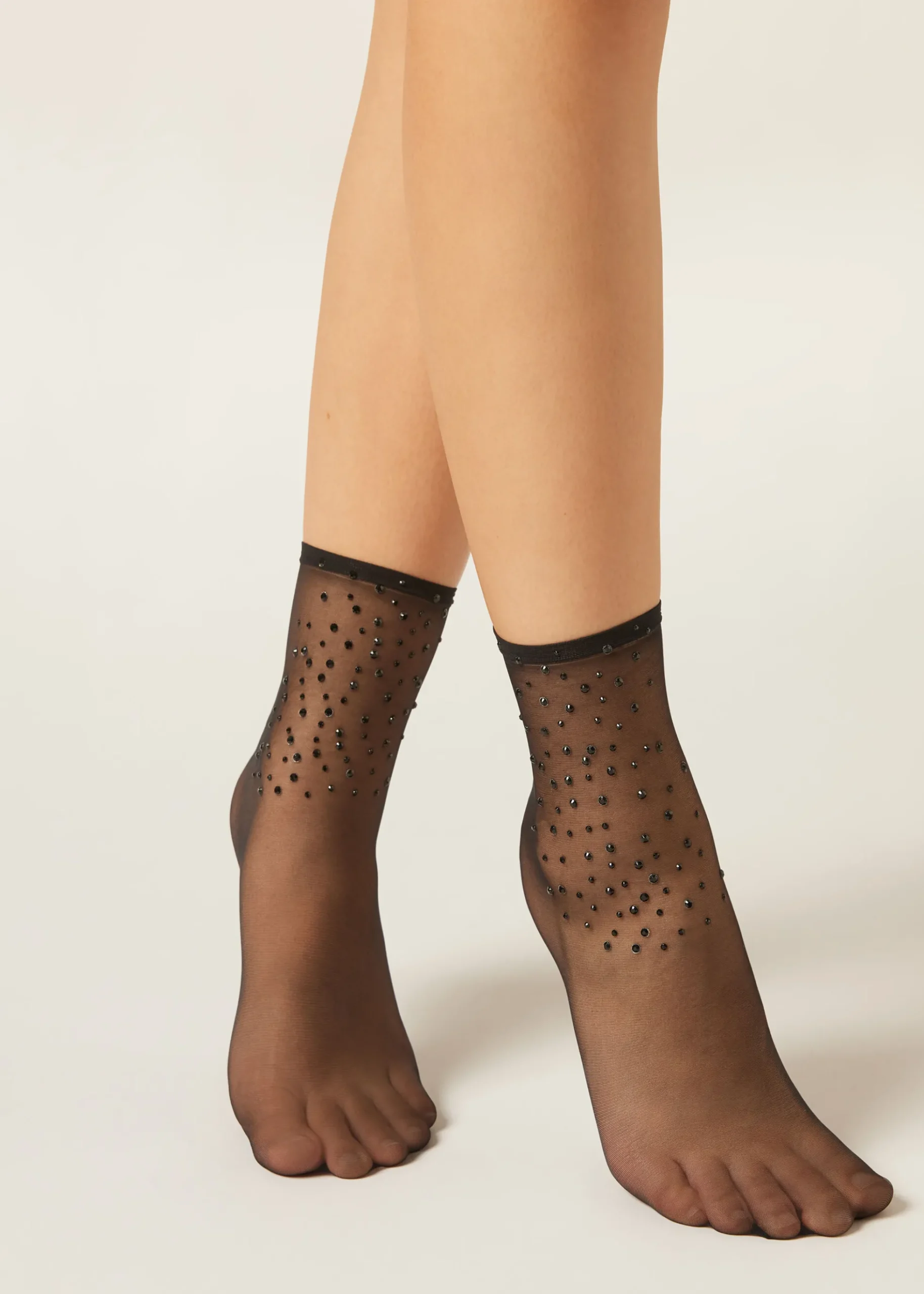 Calze Corte Velate con Strass