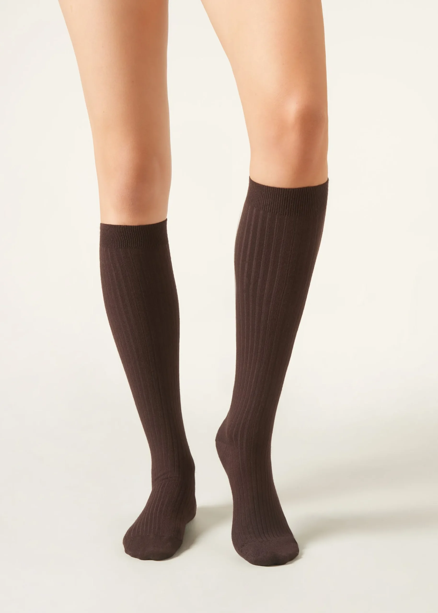 Calze Lunghe a Costine con Cashmere