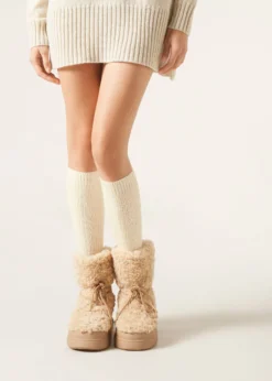 Calze Lunghe a Costine con Lana e con Cashmere