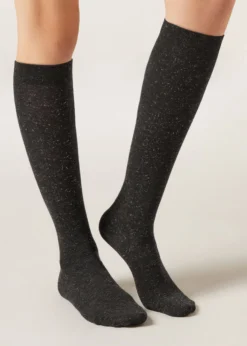 Calze Lunghe con Cashmere e Glitter