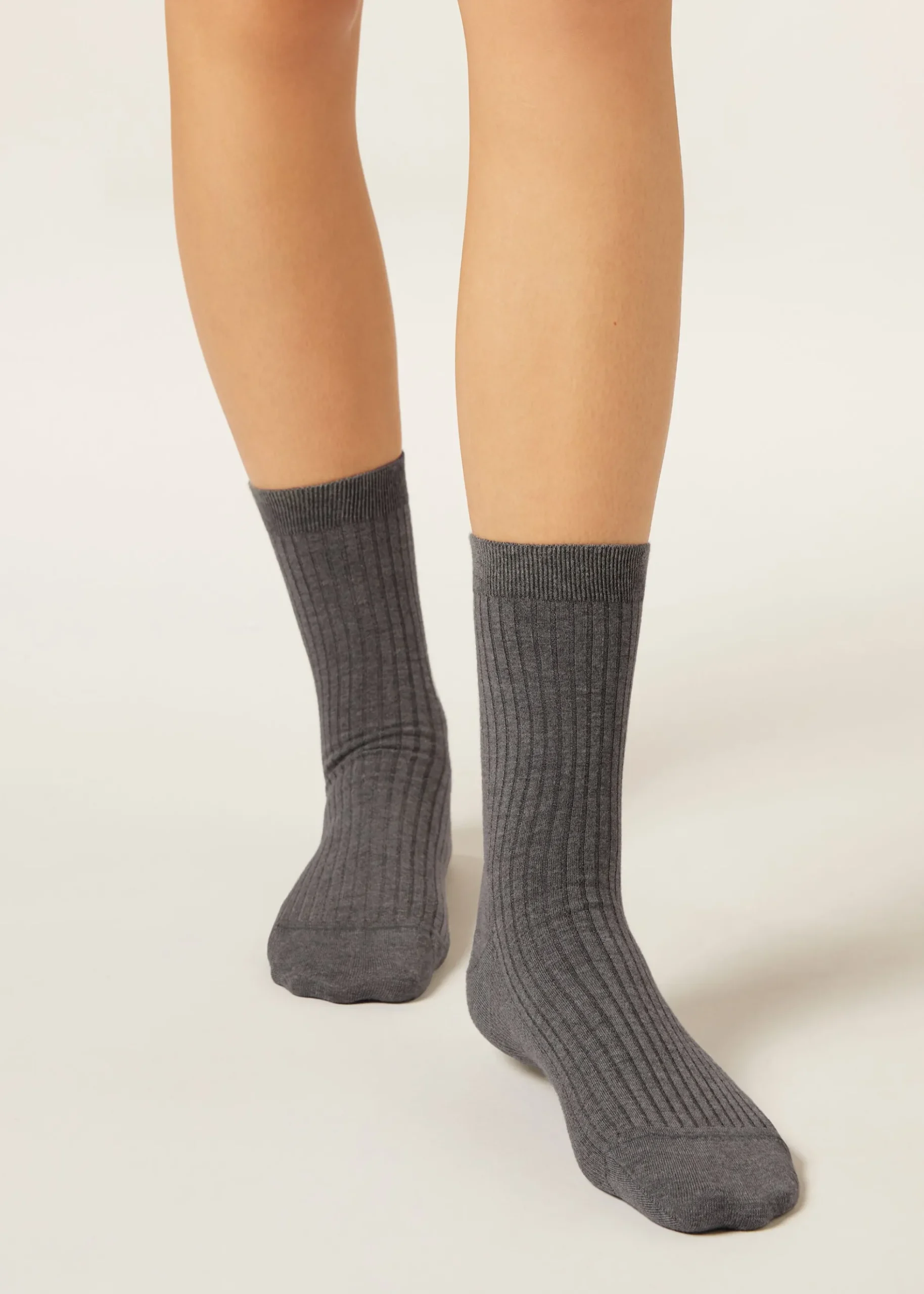 Calzini a Costine con Cashmere