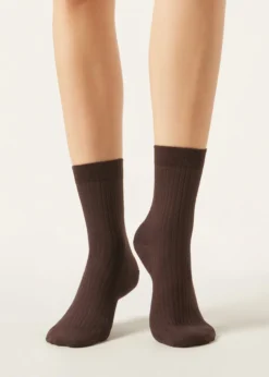 Calzini a Costine con Cashmere