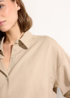 Camicia Corta Lino e Viscosa