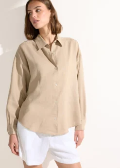 Camicia Corta Lino e Viscosa