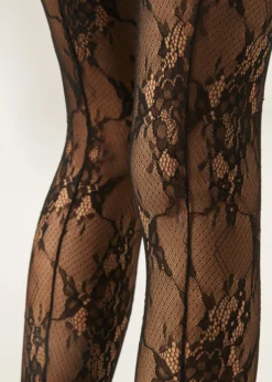 Collant in Pizzo a Fiori