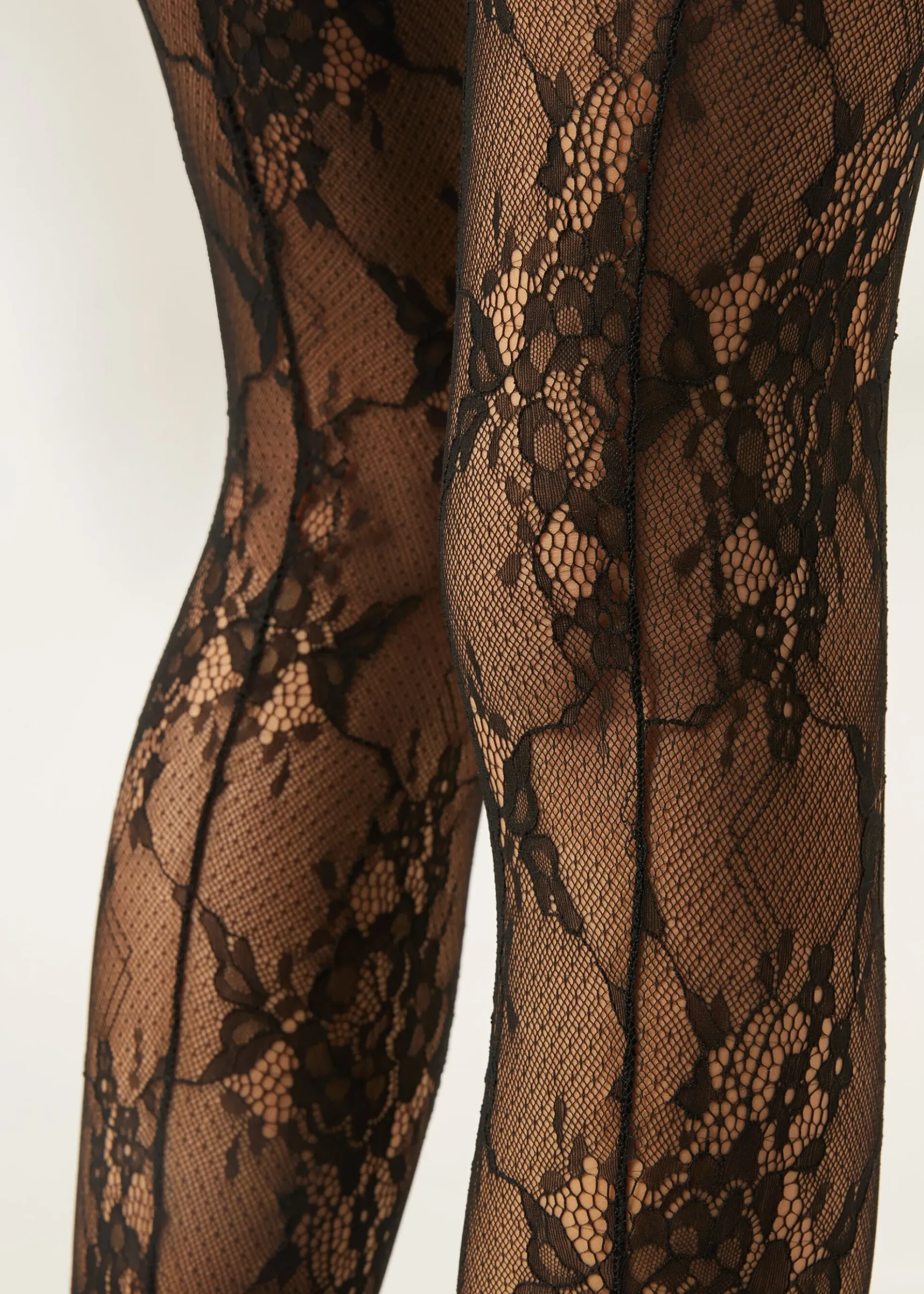 Collant in Pizzo a Fiori