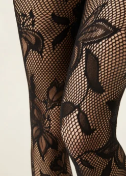 Collant Pizzo Macro Fiori