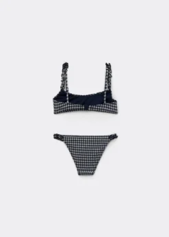 Costume Due Pezzi Bambina Green Vichy