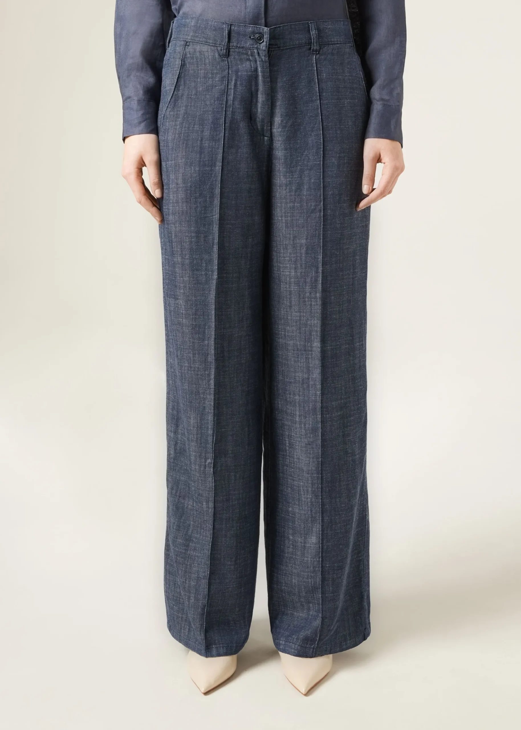 Jeans Palazzo con Lino