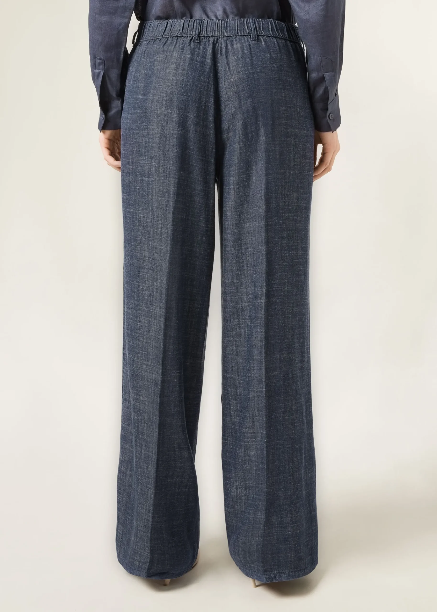 Jeans Palazzo con Lino