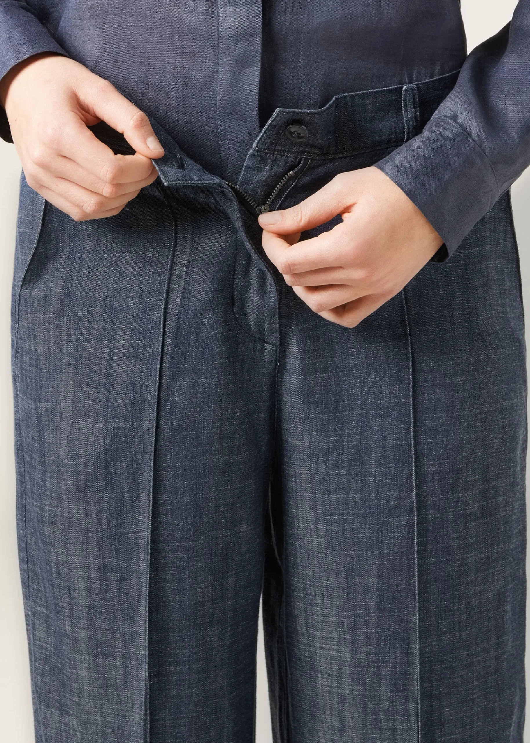Jeans Palazzo con Lino