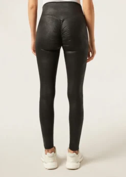Leggings Scrunch Effetto Pelle