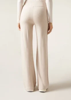 Pantaloni a Palazzo con Cashmere