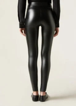 Pantaloni Leggings Effetto Pelle Termici