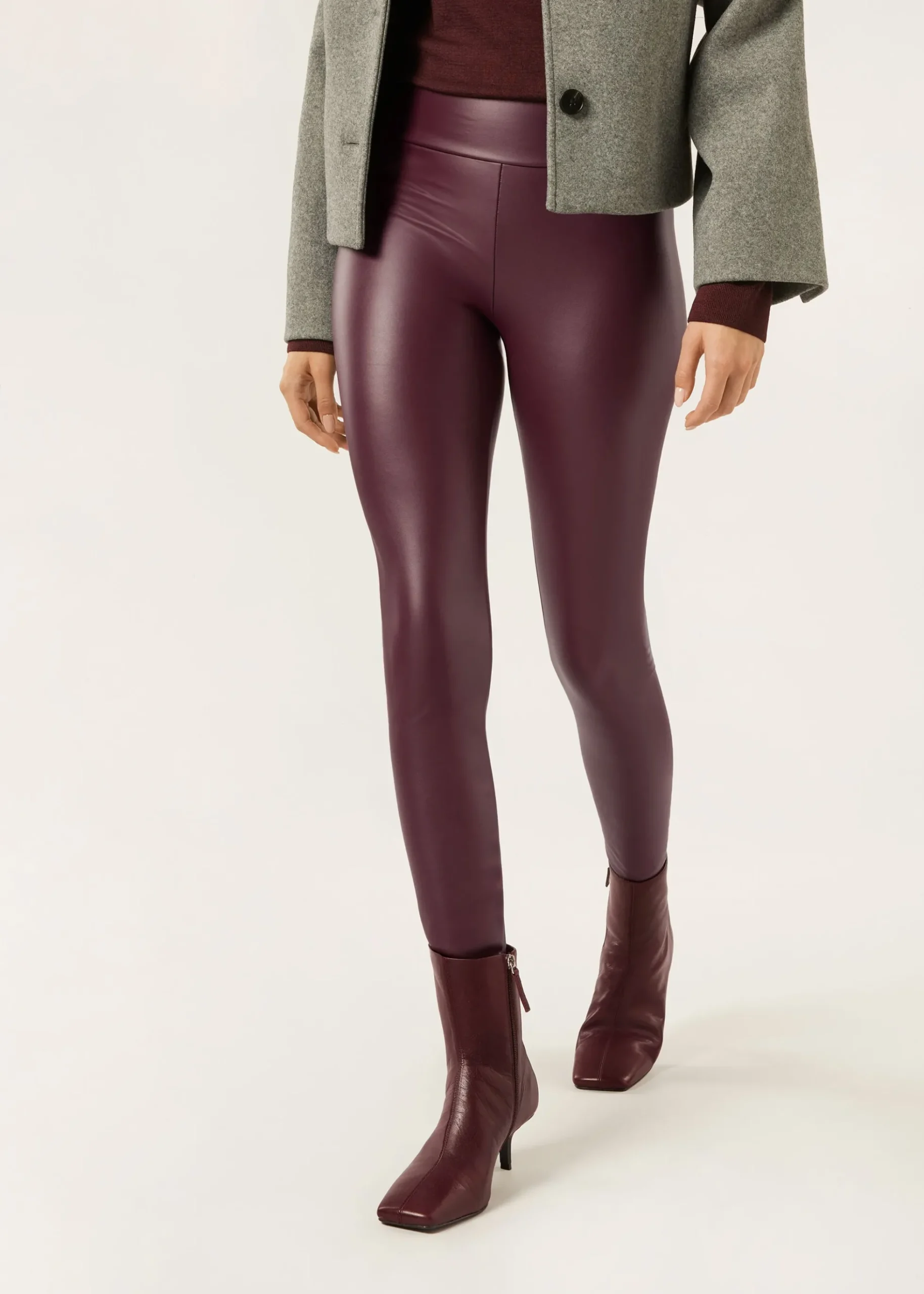 Pantaloni Leggings Effetto Pelle Termici
