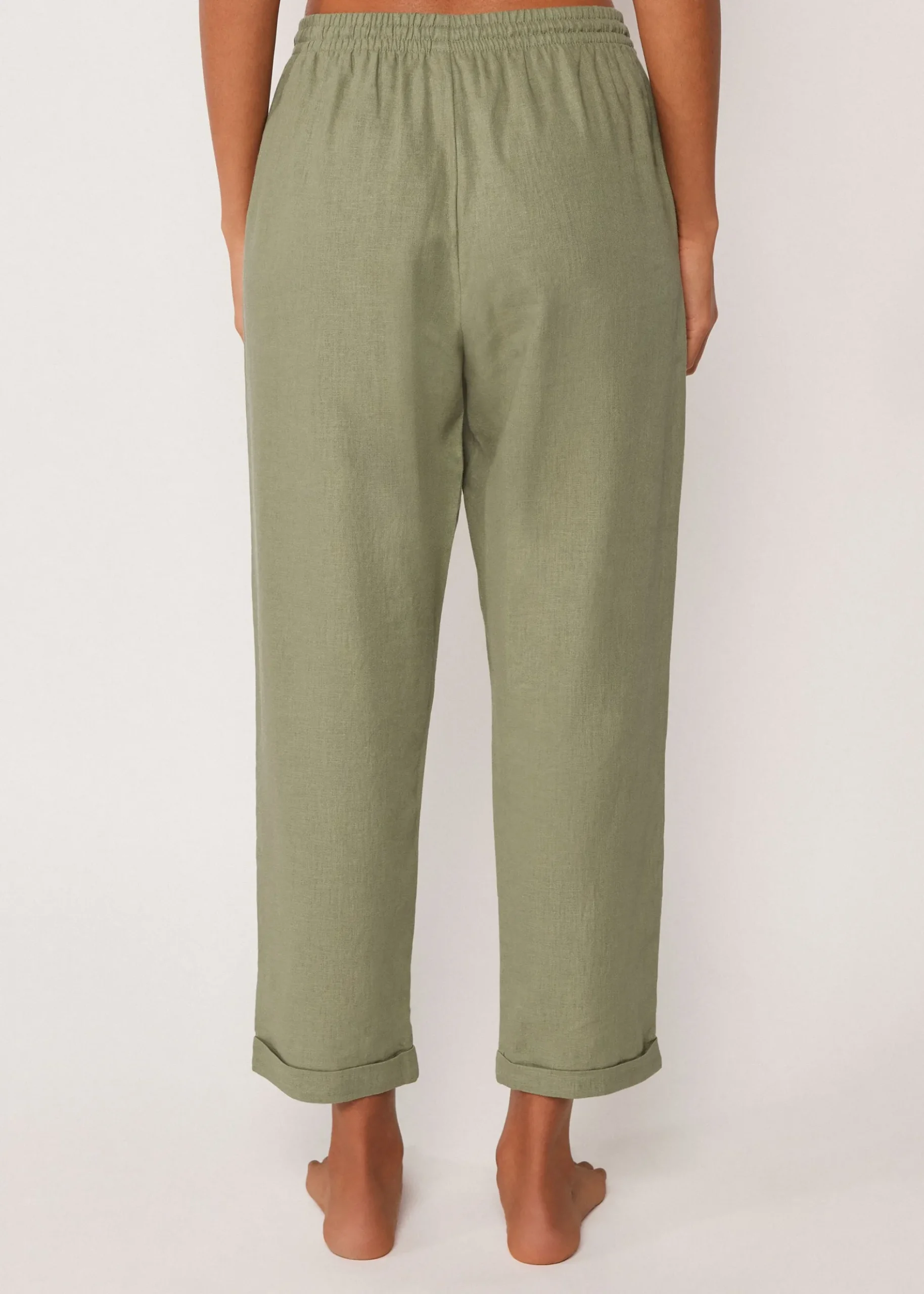 Pantaloni Lunghi Lino e Viscosa