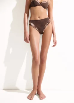 Slip Alto Costume Brown Suede