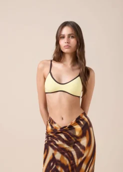 Top Canotta Costume Bicolor Piping